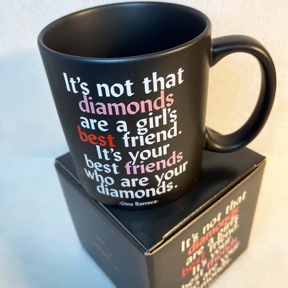 Black Ceramic Mug - Best Friends Quote - Picture 4 of 8
